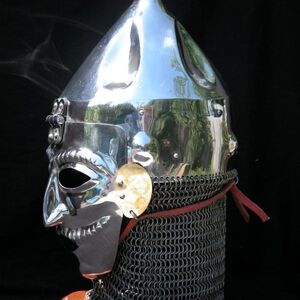 "Polovec" Slavic Cone Helmet With Face-mask Visor