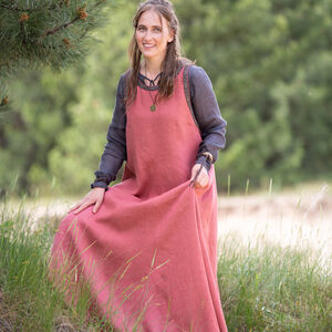 Sale: Ärmelloses Leinenkleid mit Borte „Trea die Ruhige“ | Probemuster Entwicklung