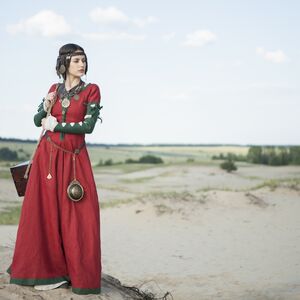 Sale: Fantasy-Kleid „Tochter des Alchimisten“ | Dunkelblaues Leinen