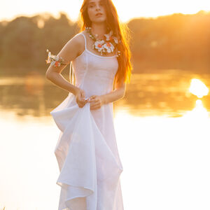 Sale: Feines Leinenhemd mit Textilseileinfassung „Anmut“ | Weiß