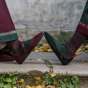 Sale: Frauen Mittelalter Schuhe „Stadtfrau“ | Braunes Veloursleder | EU-Größe 38