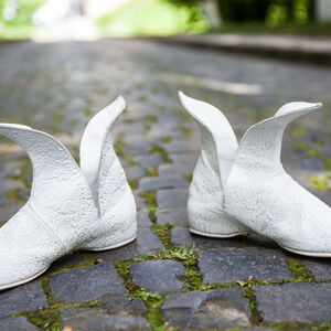 Sale: Gemusterte Damenschuhe aus Leder „Die Akkolade“ | EU-Größe 39