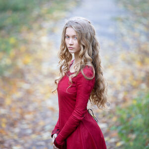 Sale: Kleid „Die Herbststimmung“ | Grünes Leinen | Maßanfertigung, Größe 0