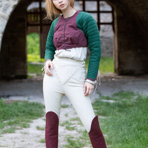 Sale: Kniehohe Damenstiefel mit Rückenschnürung „Dunkler Stern“ | Mattblaues Leder