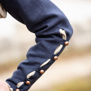 Sale Korsett Kirtle Kleid aus Leinen „Deutsche Rose“ | Violettes Leinen | Größe 10