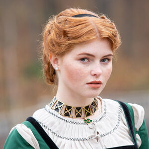 Sale Kropfband aus emaillierten Messing mit Anhänger „Deutsche Rose”