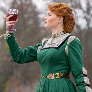 Sale Kropfband aus emaillierten Messing mit Anhänger „Deutsche Rose”