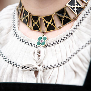 Sale Kropfband aus emaillierten Messing mit Anhänger „Deutsche Rose”