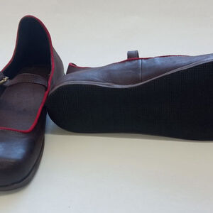 Sale Cow Mouth style men’s leather shoes with bordering | Matte brown | US-9