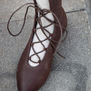 Sale: Lederschuhe mit Schnürung „Renaissance Erinnerung” | Mattbraunes Leder | Gr. 40