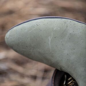 Sale: Lederstiefel „Leprechaun”, von Kelten inspiriert | Einzigartiges Angebot | Mattblau