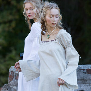 Sale: Leinenhemd „Renaissance Erinnerung“ | Weißes feines Leinen