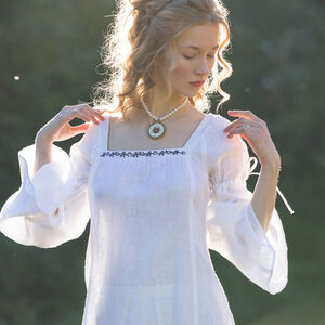 Sale: Leinenhemd „Renaissance Erinnerung“ | Weißes feines Leinen