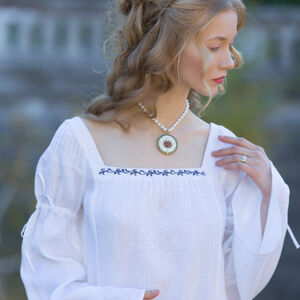 Sale: Leinenhemd „Renaissance Erinnerung“ | Weißes feines Leinen