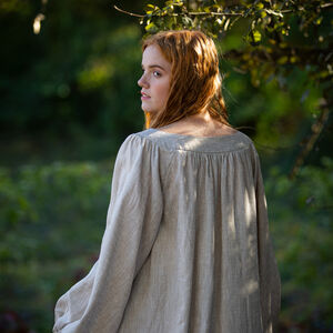 Sale: Leinenhemd „Schlüsselhalterin” mit losen Ärmeln | Leinen Farbe Natur | Größe 4-6