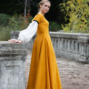 Sale: Leinenkleid mit Schnürung „Stadtfrau“