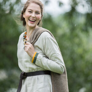 Sale Leinentunika für Wikingerin „Ingrid-Inlandsgöttin“ | Dunkelblaues Leinen | Größe 10