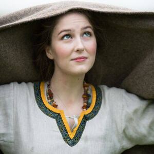 Sale Leinentunika für Wikingerin „Ingrid-Inlandsgöttin“ | Dunkelblaues Leinen | Größe 10