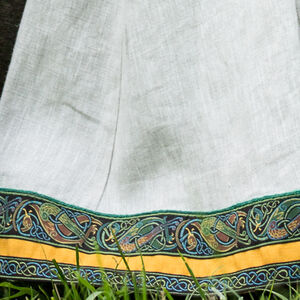 Sale Leinentunika für Wikingerin „Ingrid-Inlandsgöttin“ | Dunkelblaues Leinen | Größe 10