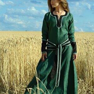 Sale: Mittelalter Kleid Für Frau | Grün | Maßgefertigt