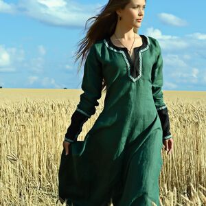 Sale: Mittelalter Kleid Für Frau | Grün | Maßgefertigt