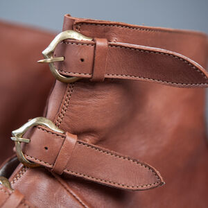 Sale: Mittelalter knöchelhohe Stiefel aus Leder | Einmaliges Angebot