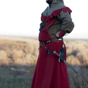 Sale: Mittelalter Schwertfrosch aus Leder mit Gegenriemen | Schwarzes Leder | Maßanfertigung