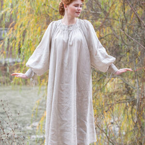 Sale: Plissee Chemise „Deutsche Rose” XVI. Jhdt | Feines Leinen Farbe Natur | Größe 6