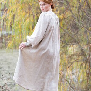 Sale: Plissee Chemise „Deutsche Rose” XVI. Jhdt | Feines Leinen Farbe Natur | Größe 6