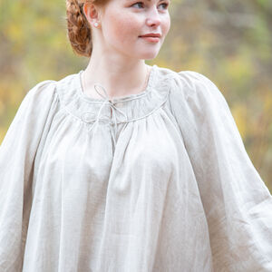 Sale: Plissee Chemise „Deutsche Rose” XVI. Jhdt | Feines Leinen Farbe Natur | Größe 6