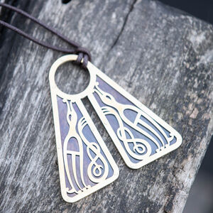 Sale | Wikinger Anhänger aus Messing mit geätzten Enten