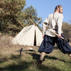 Sale: Wikinger Leinenhemd | Weißes feines Leinen | Größe L