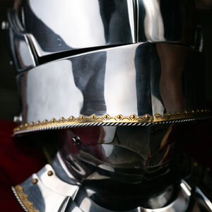SCA sallet and bevor stainless steel set "The Kingmaker" neck and head protection