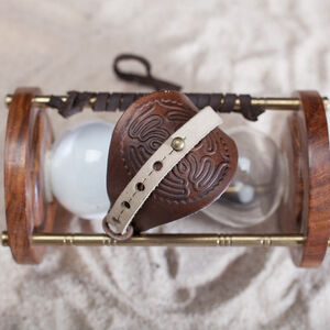 Scheibe-Armband aus Leder „Das Labyrinth“