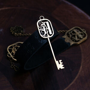 Schlüssel aus Messing „Schlüssel und Symbole“ | Buchstabenelement - „N“