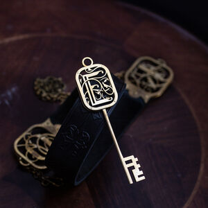 Schlüssel aus Messing „Schlüssel und Symbole“ | Buchstabenelement - „N“