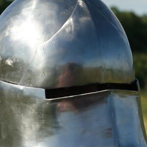 Spätmittelalter Exklusiver Schaller Helm Mit Bart