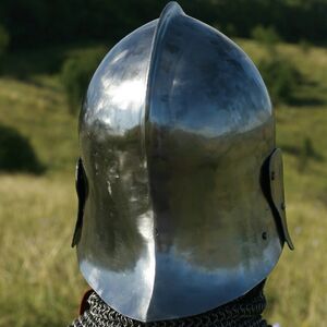 Spätmittelalter Exklusiver Schaller Helm Mit Bart