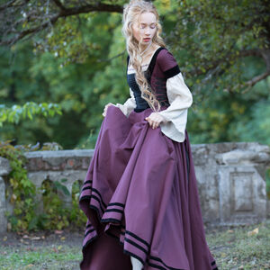 Tailliertes Kleid mit Samt „Renaissance Erinnerungen”