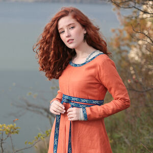 Tunika-Kleid aus Leinen „Meeresbewohner” | Passend für die Höhe von 170 cm