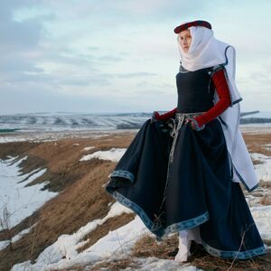 Verbilligtes Mittelalter Kleid „Rote Ärmel“