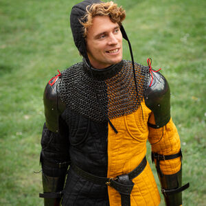 Vernieteter Kettenhemd-Standardkragen mit Lederakzenten „Söldner“