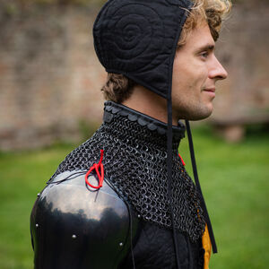 Vernieteter Kettenhemd-Standardkragen mit Lederakzenten „Söldner“