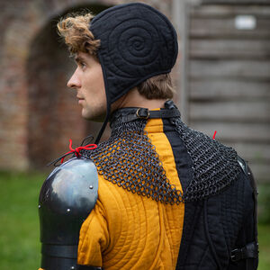 Vernieteter Kettenhemd-Standardkragen mit Lederakzenten „Söldner“