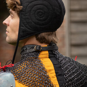 Vernieteter Kettenhemd-Standardkragen mit Lederakzenten „Söldner“