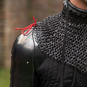 Vernieteter Kettenhemd-Standardkragen mit Lederakzenten „Söldner“