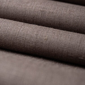 Walnut brown soft natural linen fabric by the yard