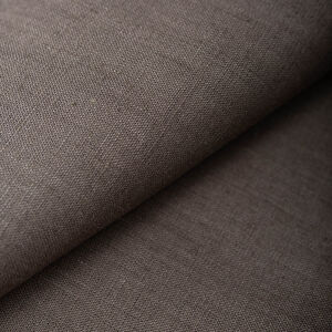 Walnut brown soft natural linen fabric by the yard