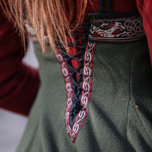 Warmes Überkleid aus Wolle mit Borte „Wikinger im Winter”