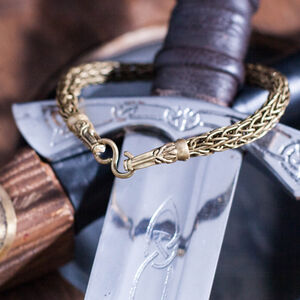 Wikinger Armband „Drachenköpfe“ aus Messing
